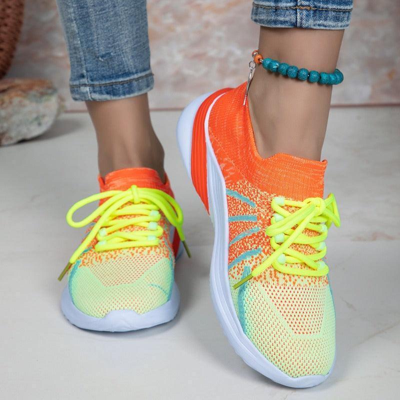 Women Breathable Mesh Running Walking Casual Sneakers - Glooosy Store