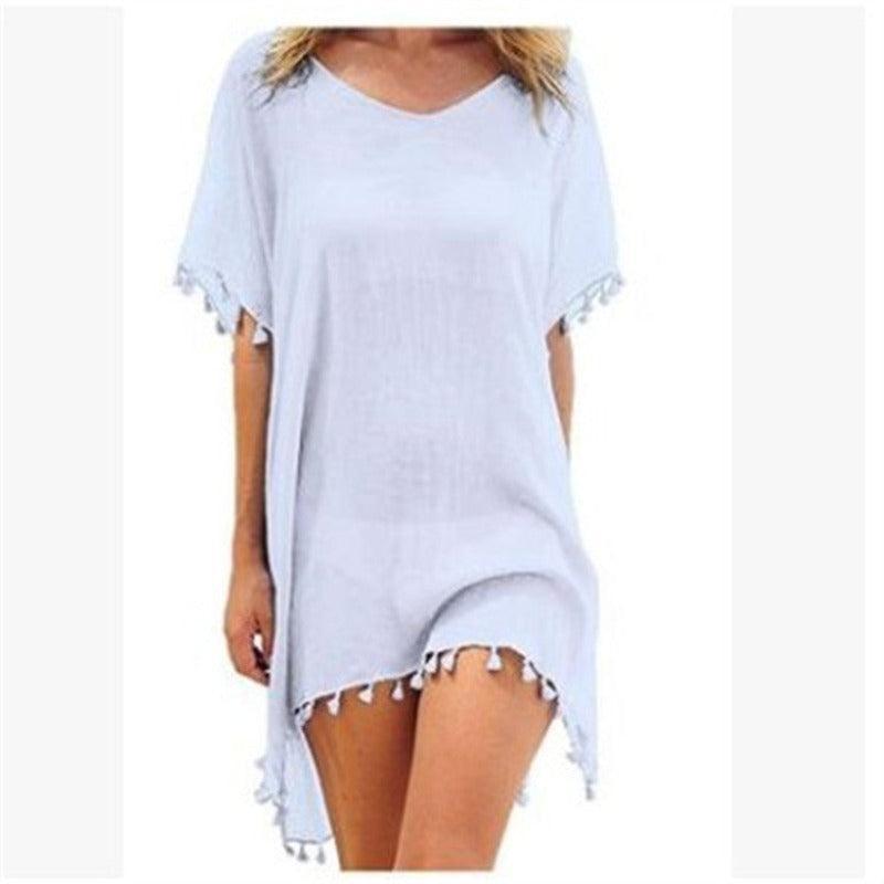 Women Loose Chiffon Summer Beach Tunic Cover-Up Shirt - Glooosy Store