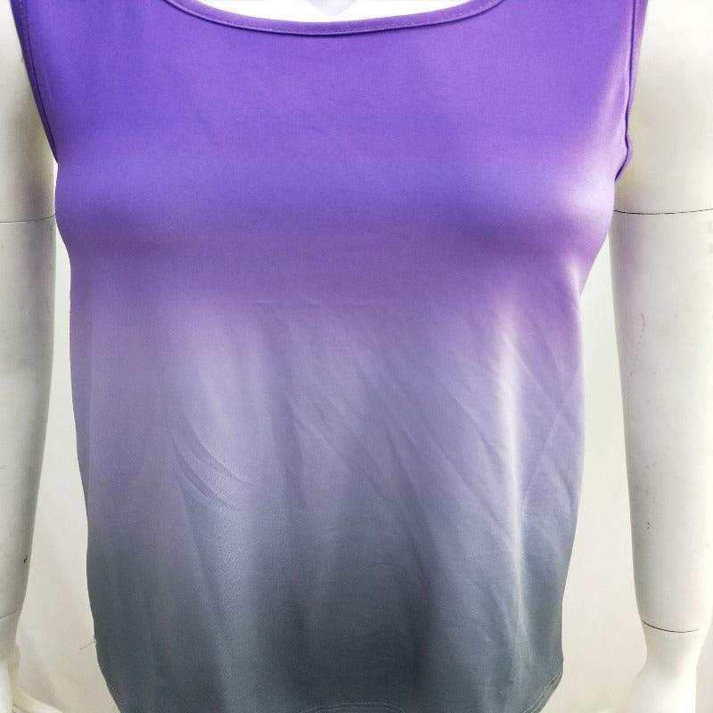 Women Rainbow Gradient T-Shirt Vest - Glooosy Store