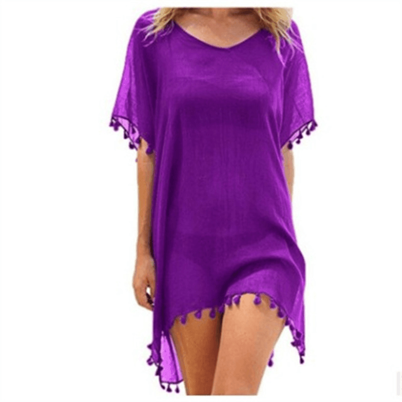 Women Loose Chiffon Summer Beach Tunic Cover-Up Shirt - Glooosy Store