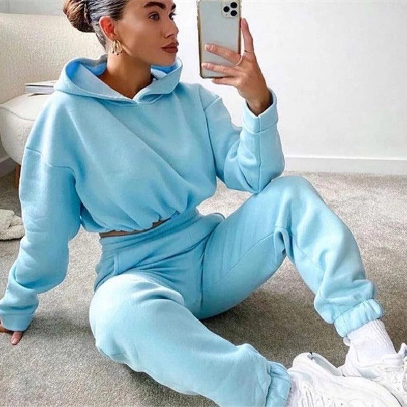 Women Long Sleeve Hoodie Jogging Suit - Glooosy Store