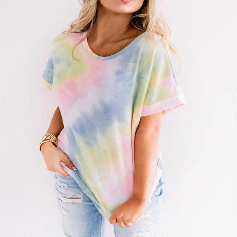 Cool Gradient Rainbow Off Shoulder Women T-Shirt - Glooosy Store