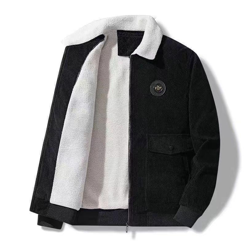 Fleece-Lined Thickened Jacket Leisure Workwear - Glooosy Store