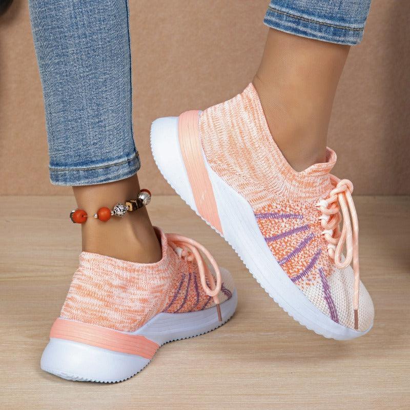 Women Breathable Mesh Running Walking Casual Sneakers - Glooosy Store