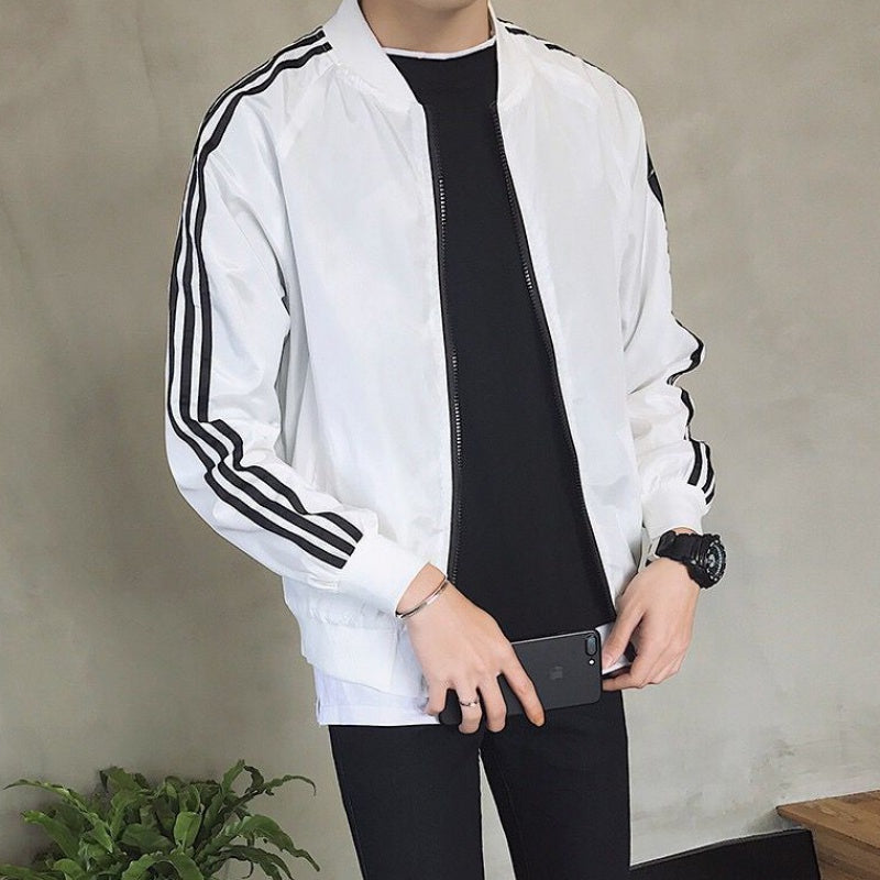 Summer Thin Slim Stripes Sport Jacket