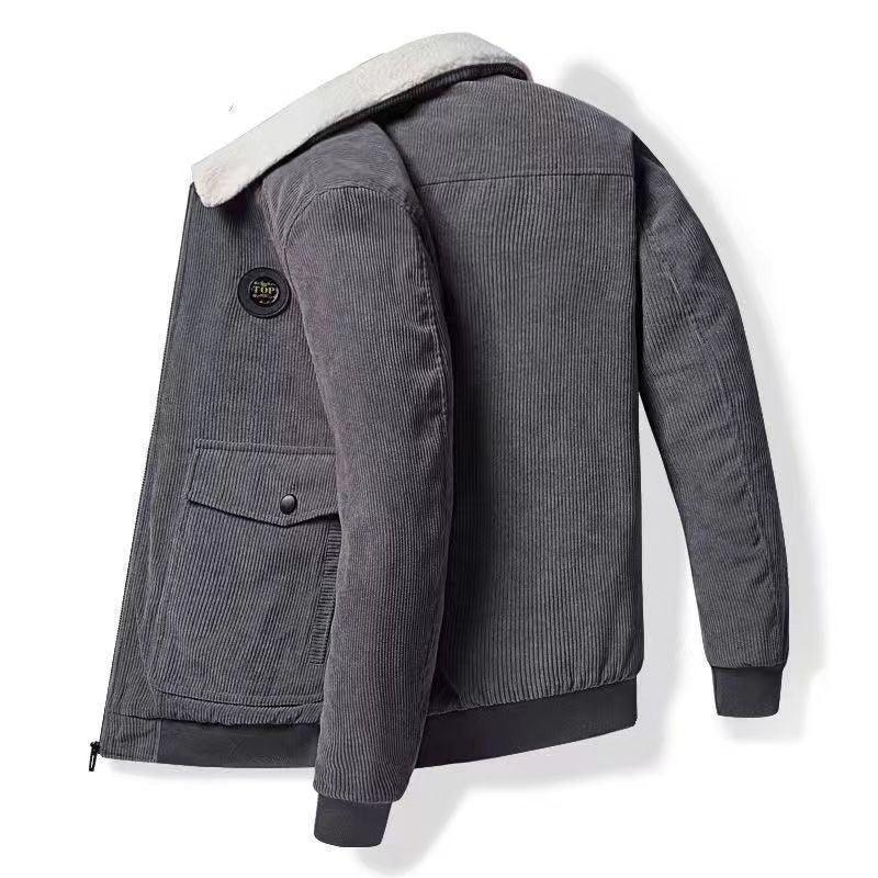 Fleece-Lined Thickened Jacket Leisure Workwear - Glooosy Store