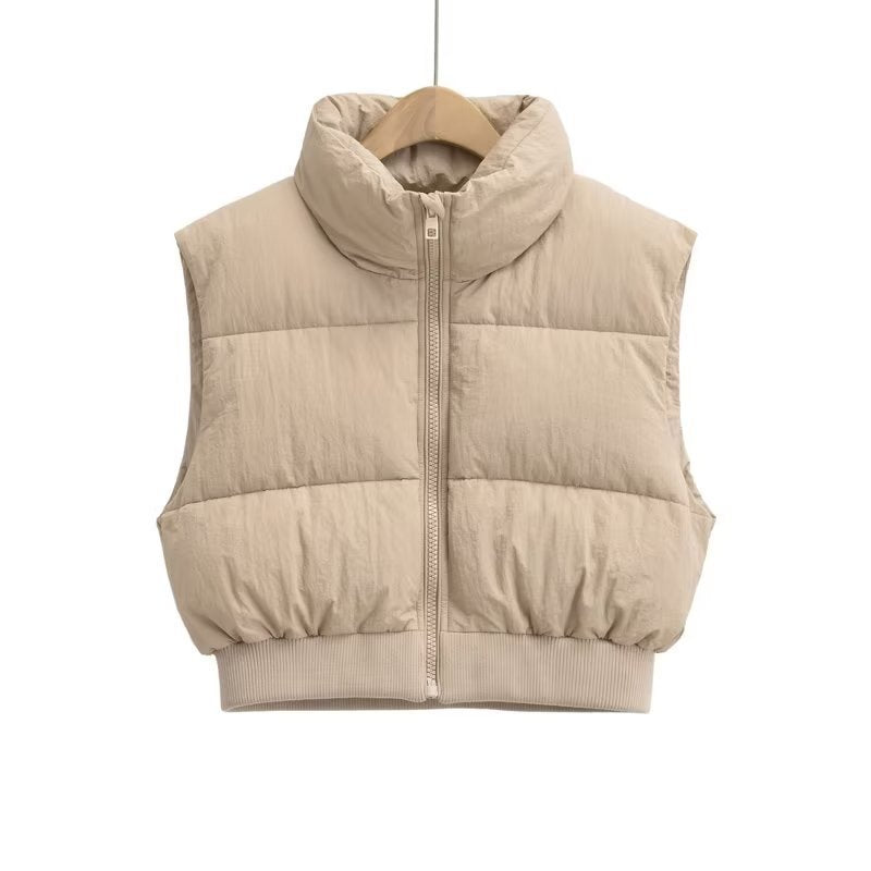 Women's Fashion Casual Padded Short Jacket Vest