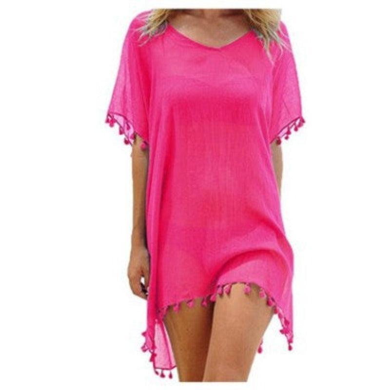 Women Loose Chiffon Summer Beach Tunic Cover-Up Shirt - Glooosy Store