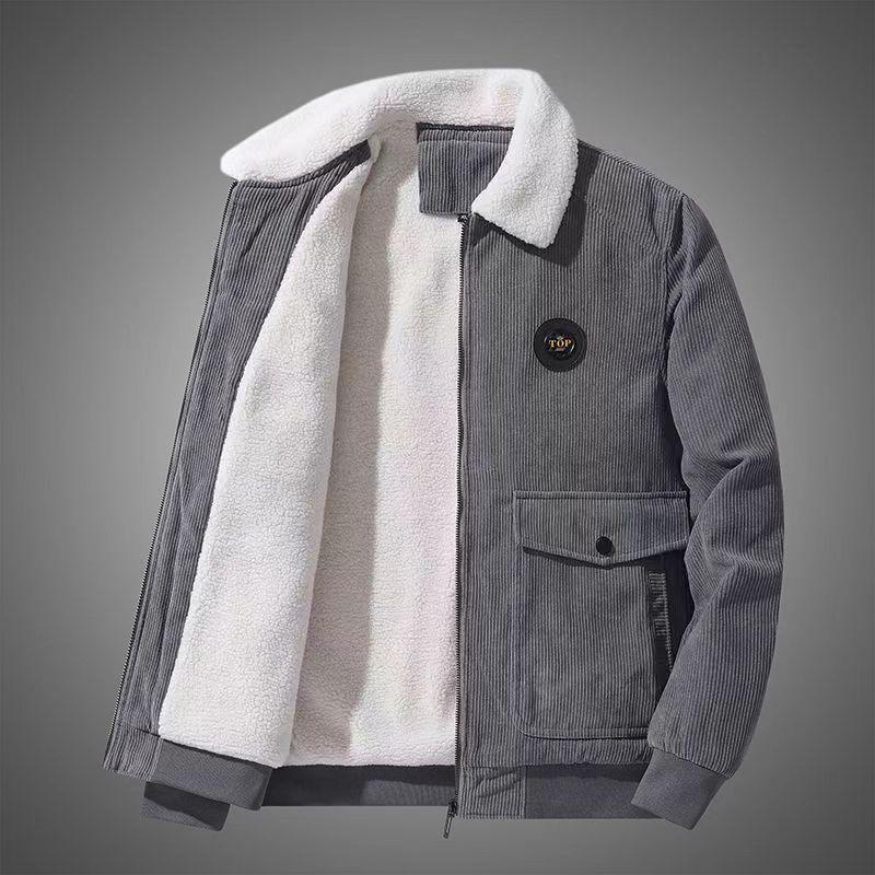 Fleece-Lined Thickened Jacket Leisure Workwear - Glooosy Store