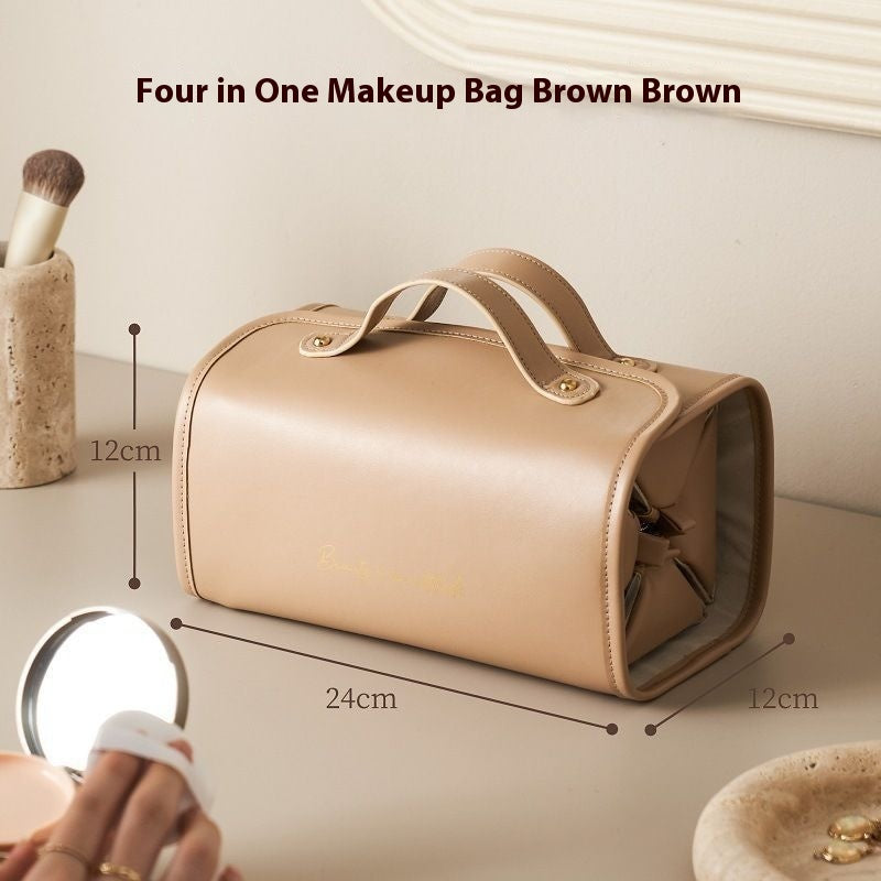 Folding Cosmetic Bag Large Capacity Travel Storage For Women