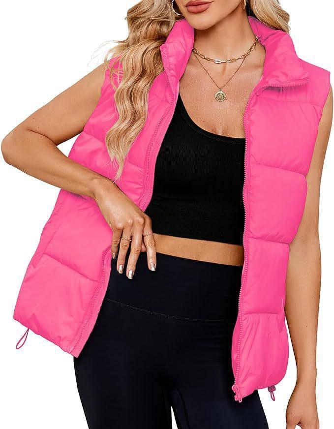 Women's Fashion Sleeveless Stand-Up Collar Padded Vest - Glooosy Store