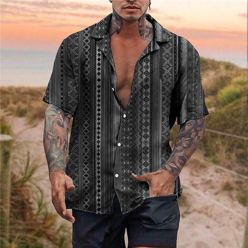 Hawaii Short Sleeve Summer Beach Men Shirt - Glooosy Store