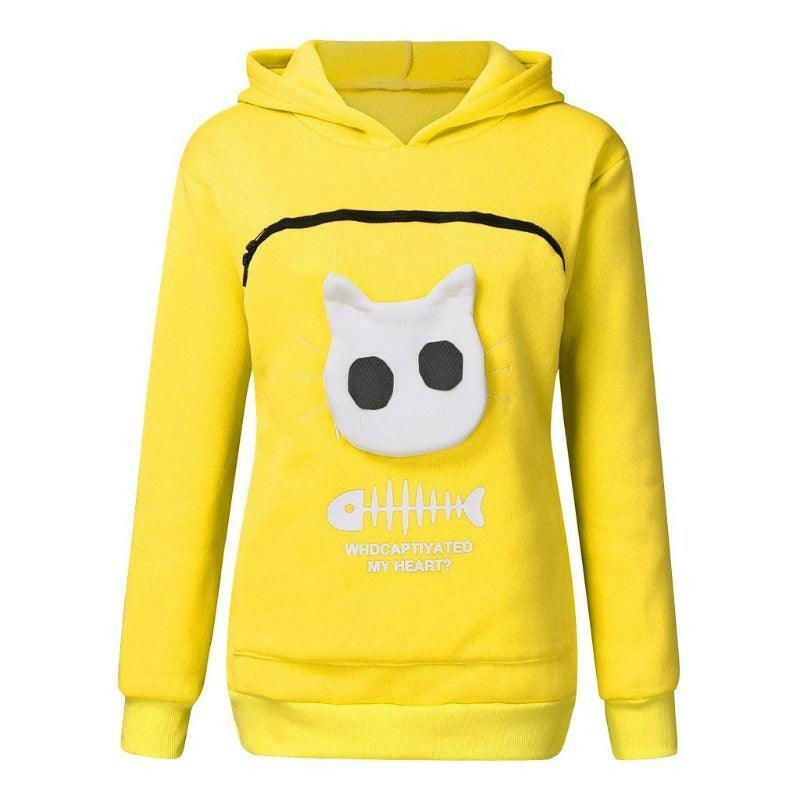 Cat Lovers Pocket Carrier Hoodie Sweatshirt - Glooosy Store