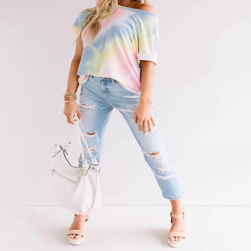 Women's rainbow gradient T-shirt