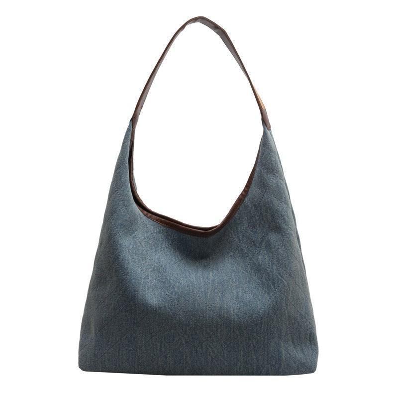 Women's denim shopping tote