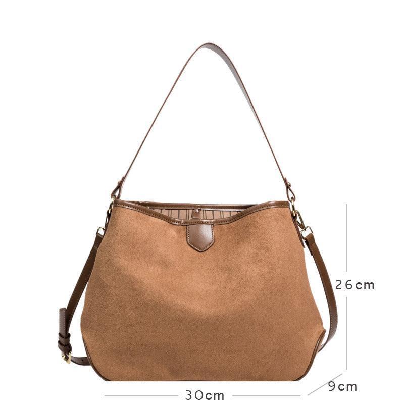 Matte Soft Leather Tote Shoulder Bag - Glooosy Store