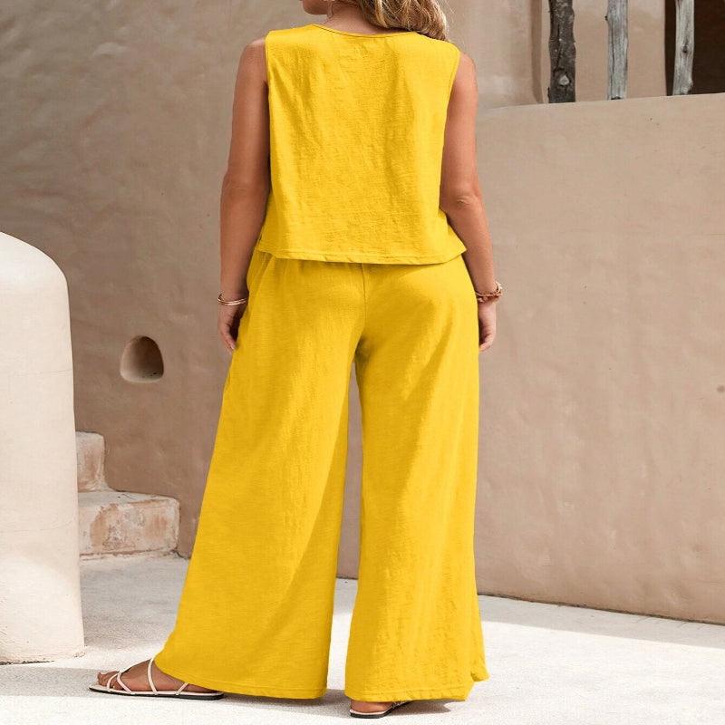 Women's elegant two-piece trouser set