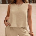 Women's elegant two-piece trouser set