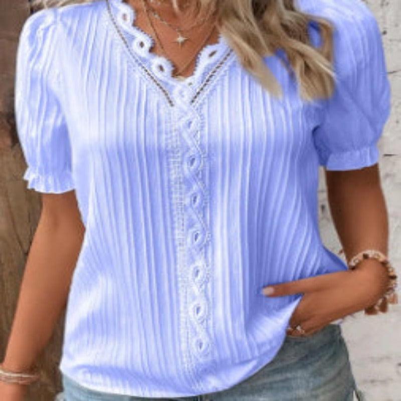 Women's elegant lace summer blouse