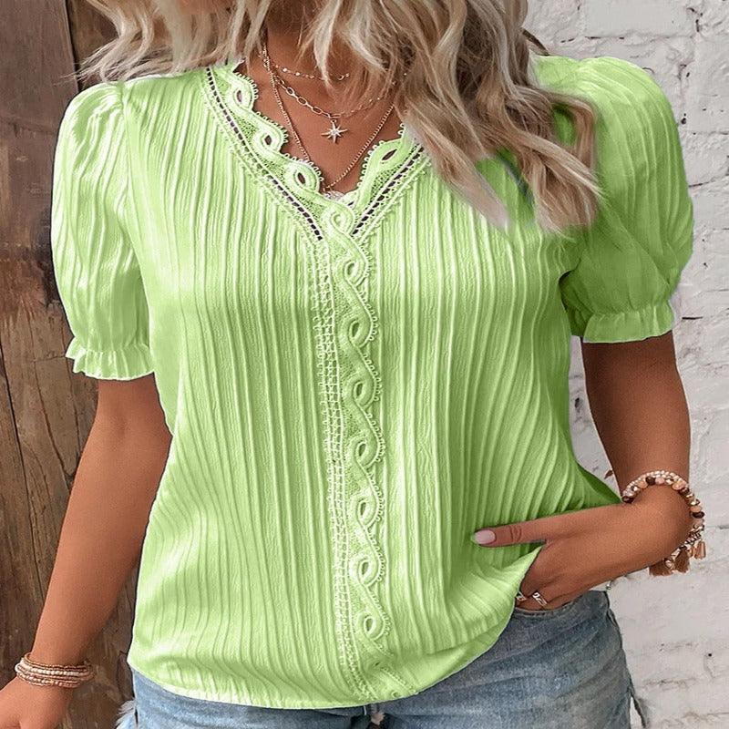 Women's elegant lace summer blouse