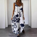 Women's printed backless summer dress