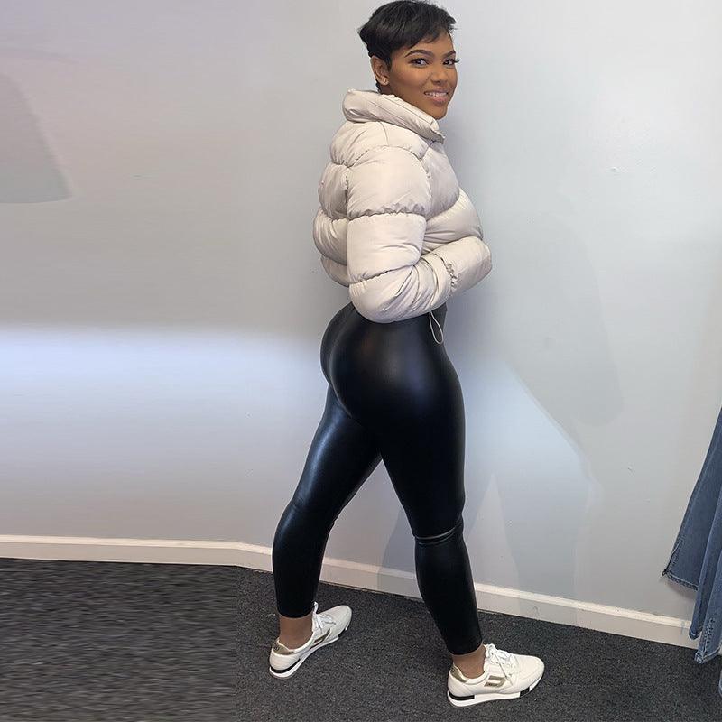 Women's short padded winter jacket