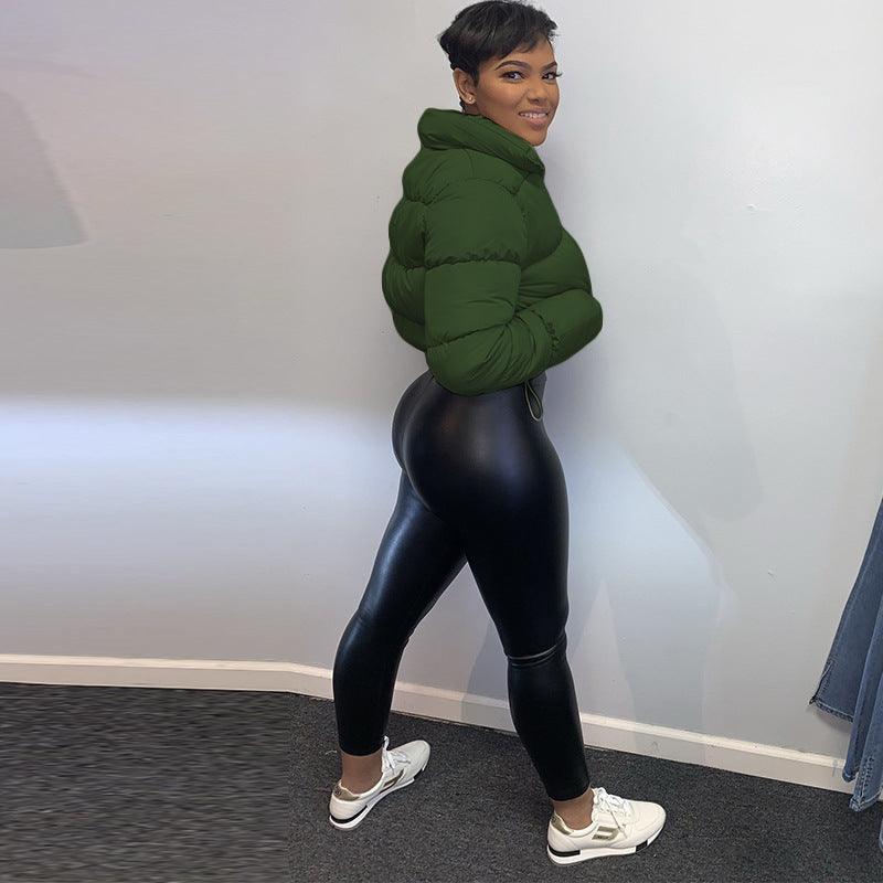 Women's short padded winter jacket
