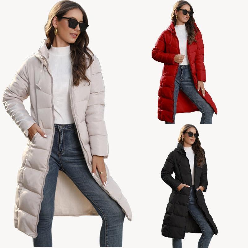 Women's hooded padded winter jacket