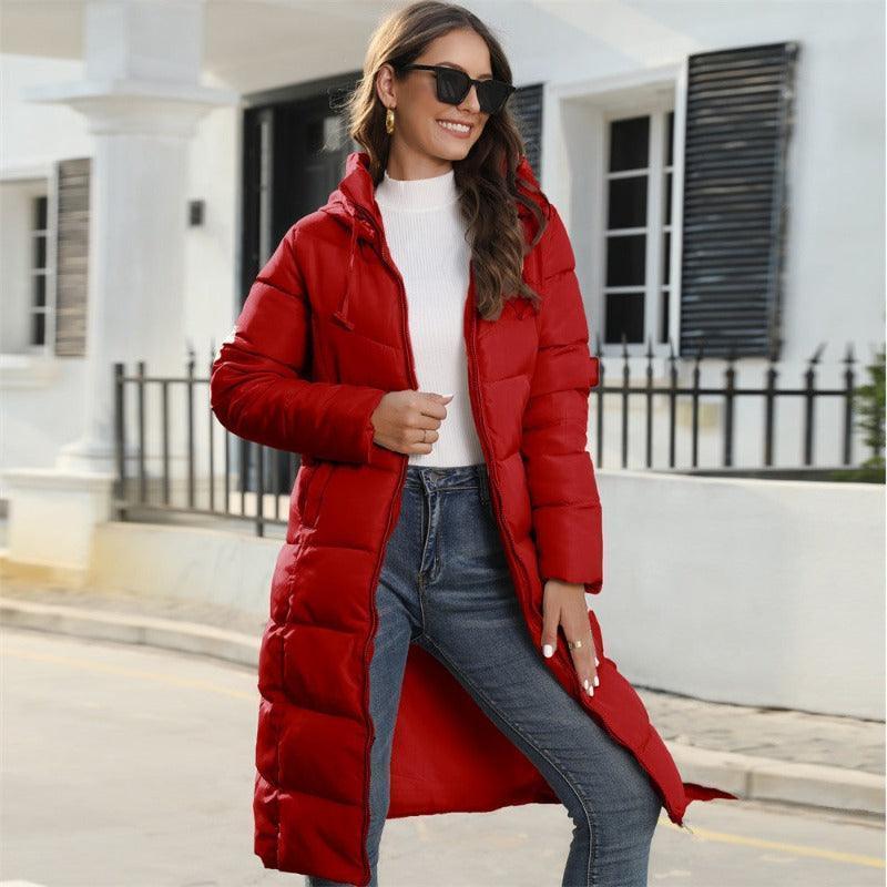 Women's hooded padded winter jacket