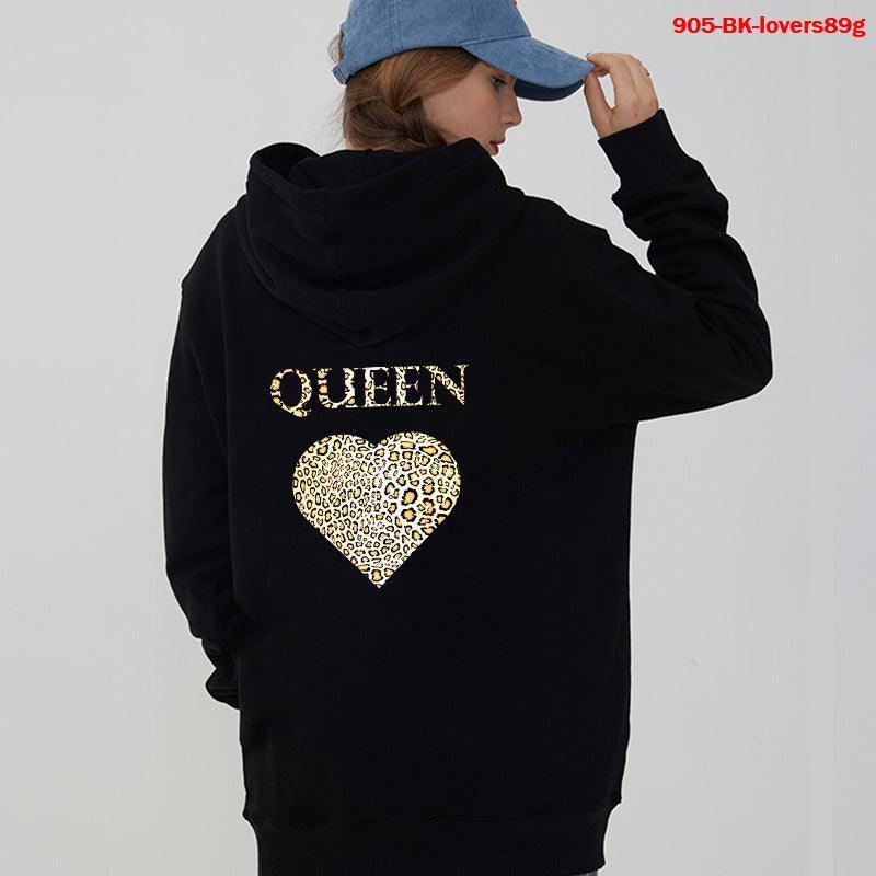 King and Queen Printed Couple Hoodies - Glooosy Store