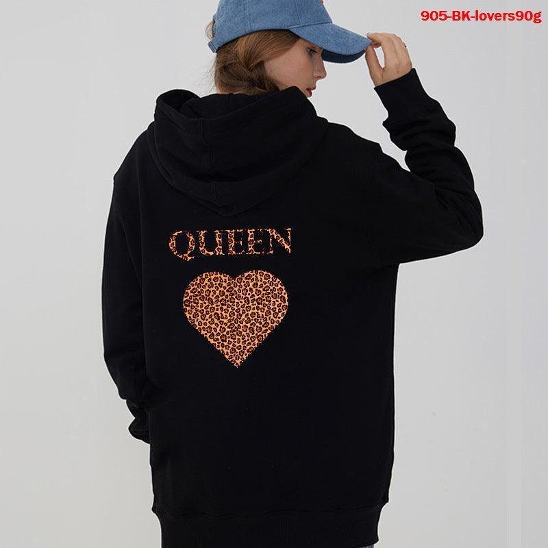 King and Queen Printed Couple Hoodies - Glooosy Store