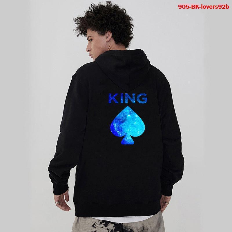 King and Queen matching couple hoodie set