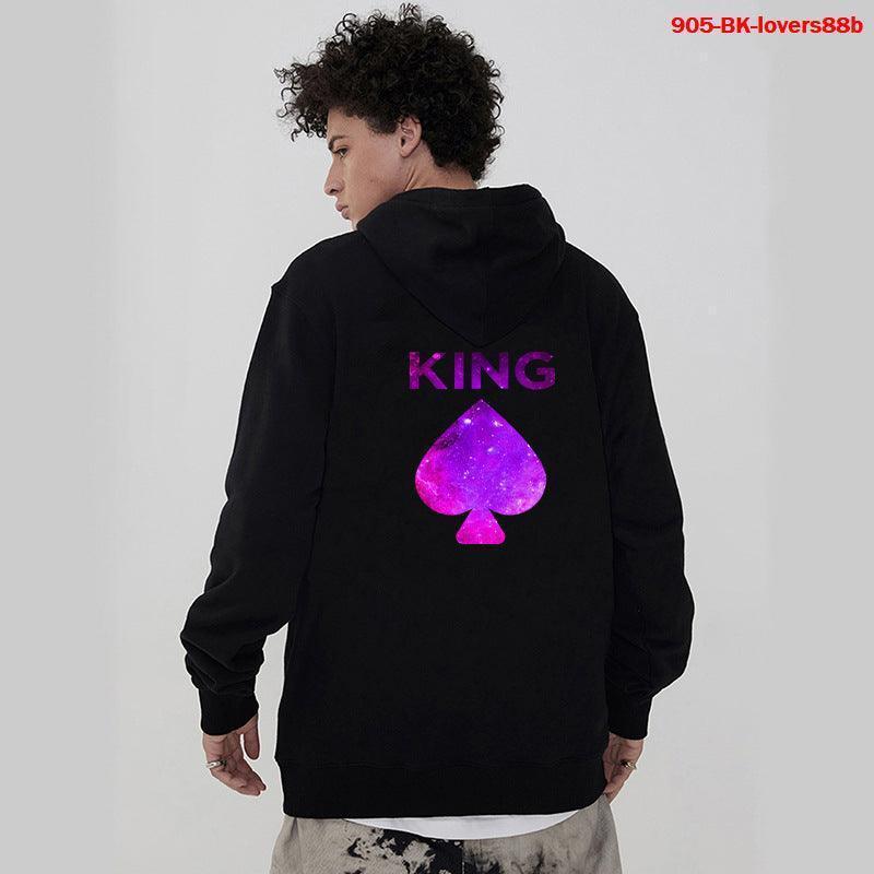 King and Queen matching couple hoodie set