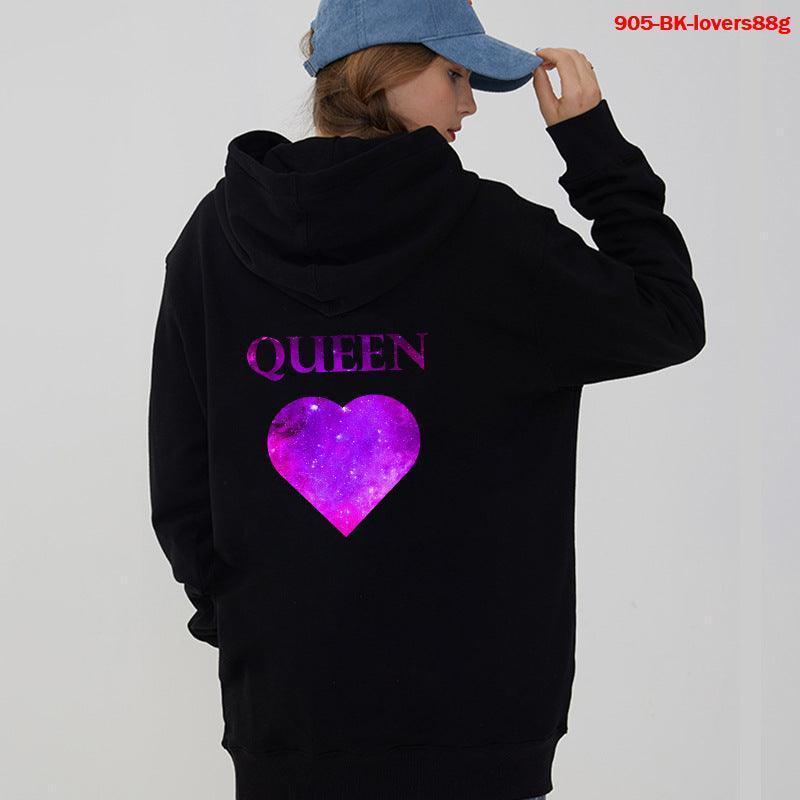 King and Queen matching couple hoodie set