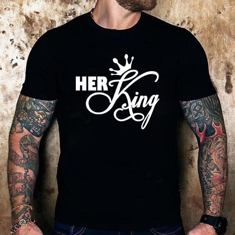 King and Queen matching couple T-shirts