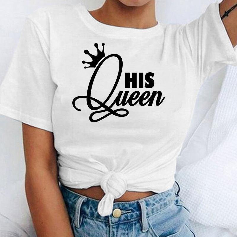 King and Queen matching couple T-shirts