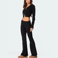 Women's knitted hoodie and trousers set