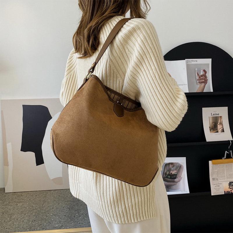 Women's matte faux leather tote bag