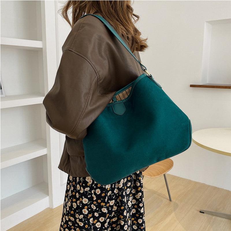 Women's matte faux leather tote bag