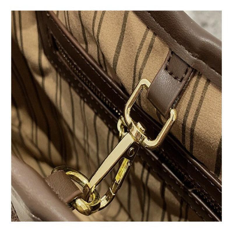 Women's matte faux leather tote bag