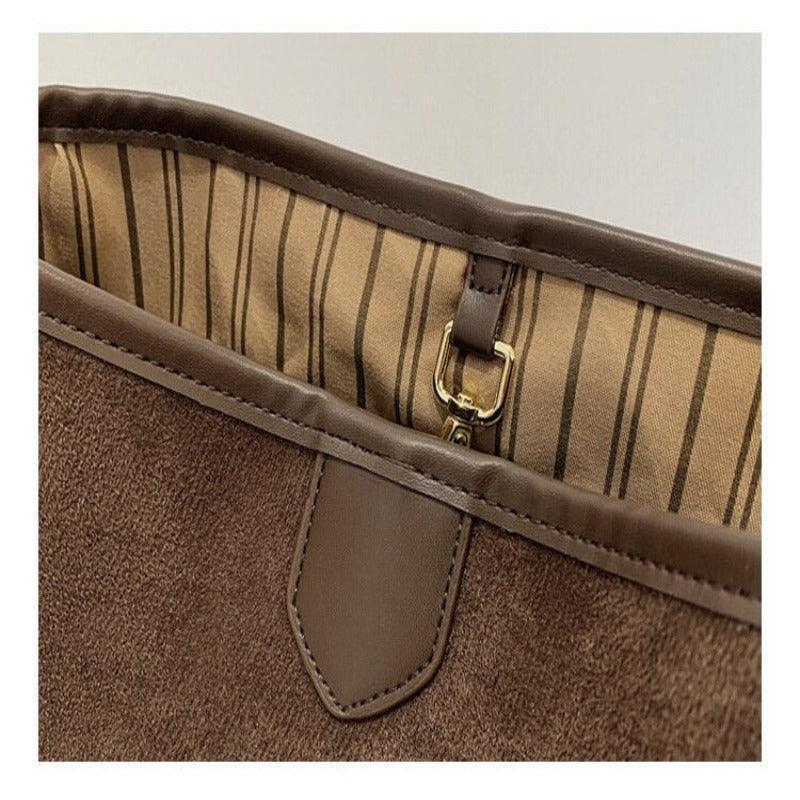 Women's matte faux leather tote bag