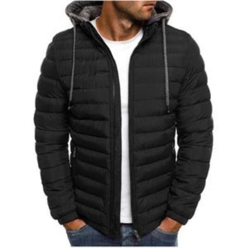 Men Detachable Hoodie Padded Slim Jacket - Glooosy Store