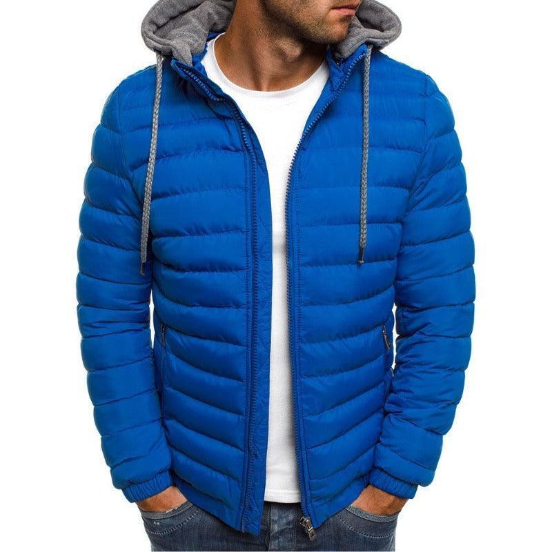 Men Detachable Hoodie Padded Slim Jacket - Glooosy Store