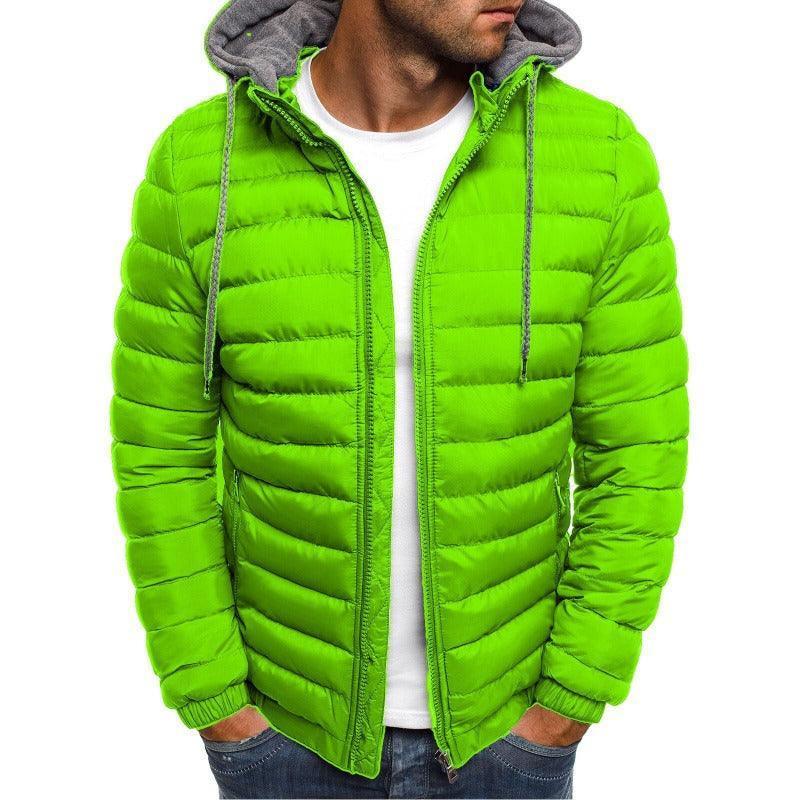 Men Detachable Hoodie Padded Slim Jacket - Glooosy Store