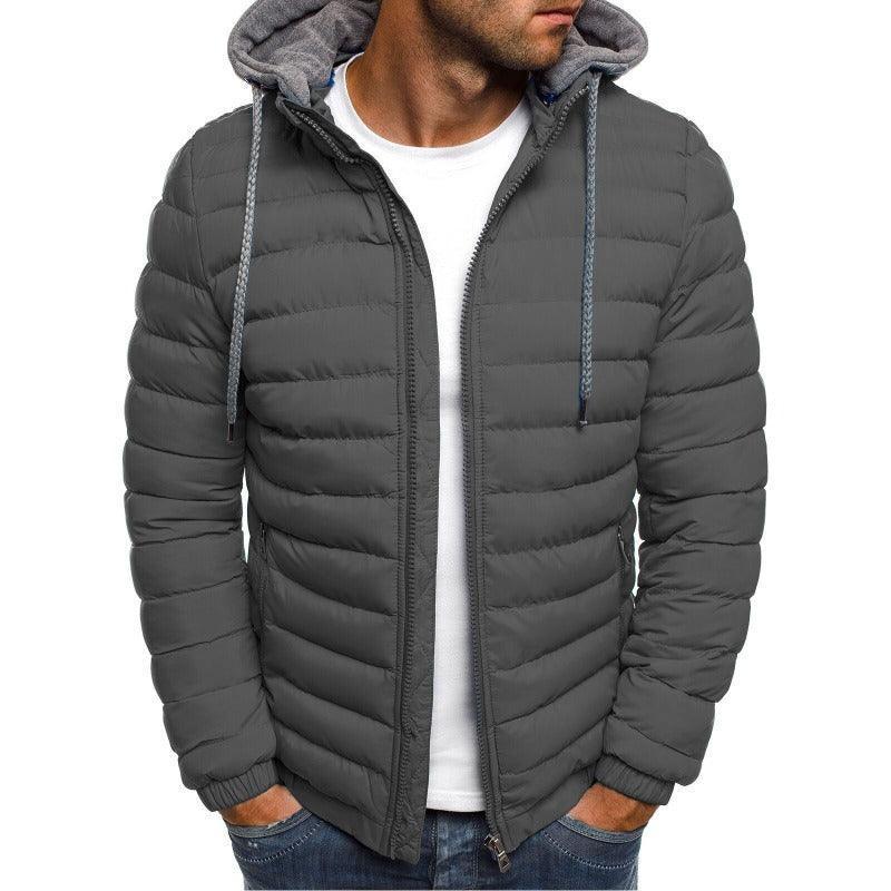 Men Detachable Hoodie Padded Slim Jacket - Glooosy Store