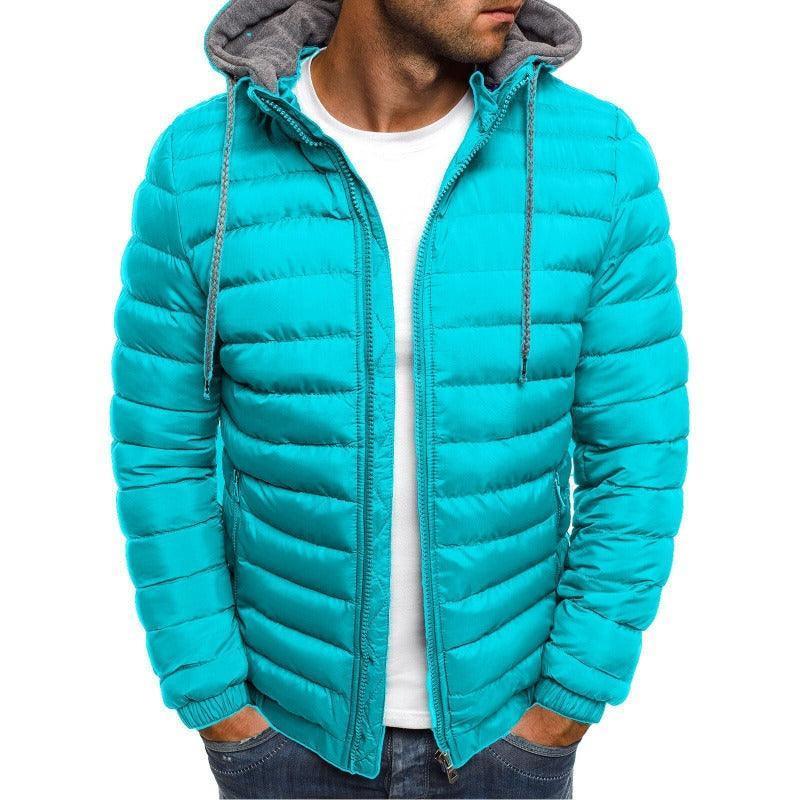 Men Detachable Hoodie Padded Slim Jacket - Glooosy Store