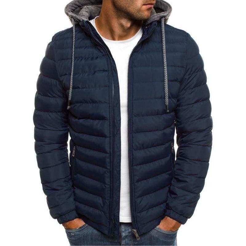 Men Detachable Hoodie Padded Slim Jacket - Glooosy Store