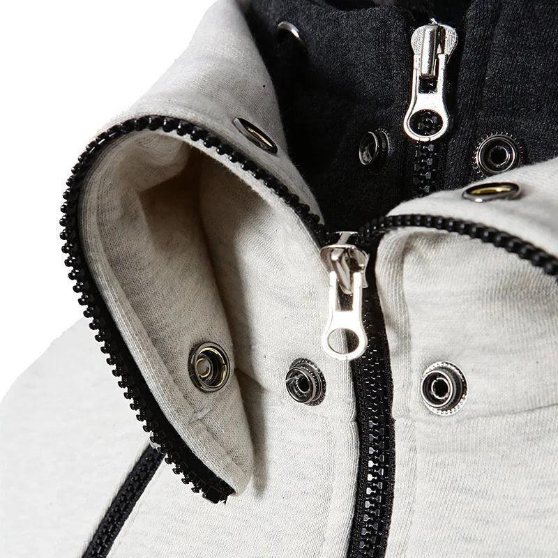 Men's hooded layered-look jacket