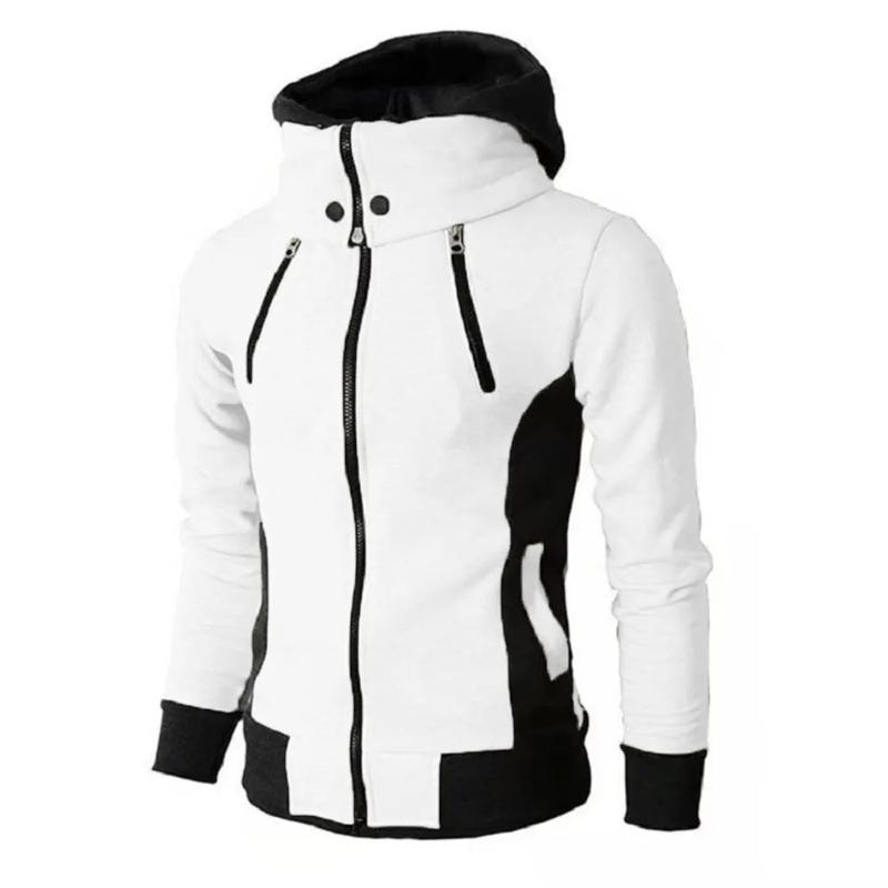 Men's hooded layered-look jacket