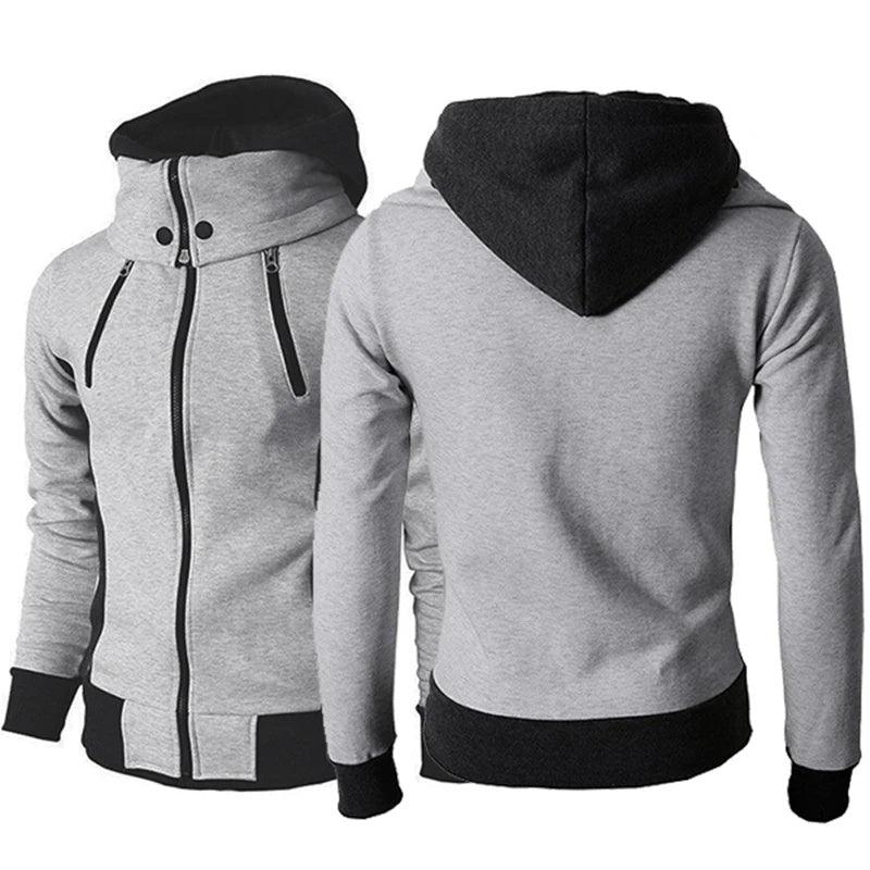 Men's hooded layered-look jacket
